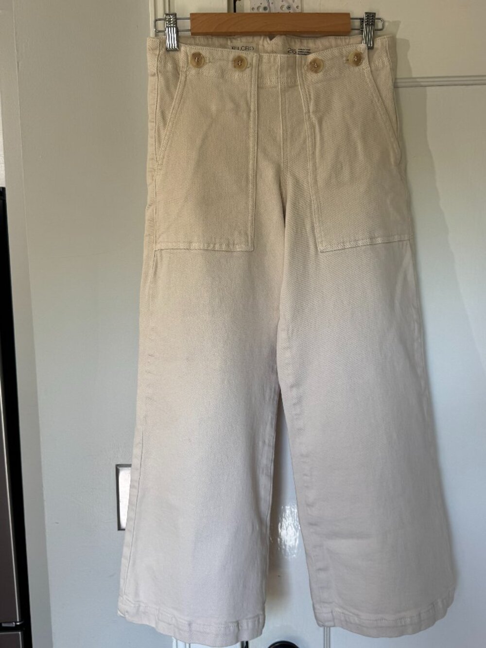 Pilcro Cropped high rise wide leg trouser jean